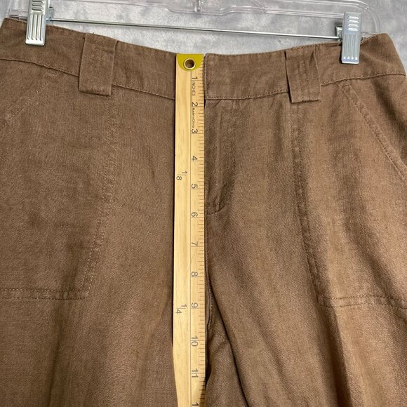 Eddie Bauer Mercer Fit Linen Bermuda Shorts‎ Womens 2 Brown Outdoor Summer - Picture 7 of 9